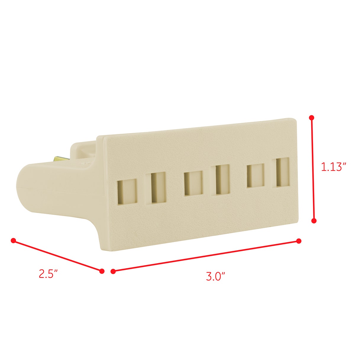 GE 3-Outlet Swivel Wall Tap, Light Almond