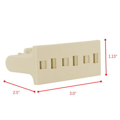 GE 3-Outlet Swivel Wall Tap, Light Almond