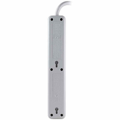 GE UltraPro 6-Outlet 2ft. Surge Protector with Braided Cord, White