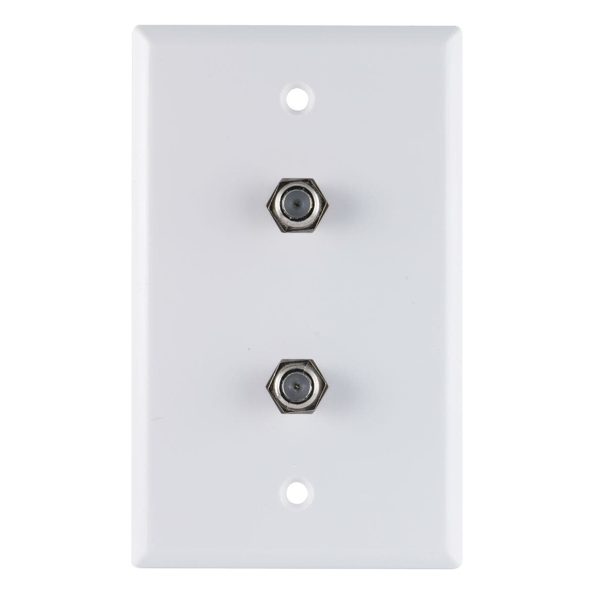 GE Dual Coax Wall Plate, White