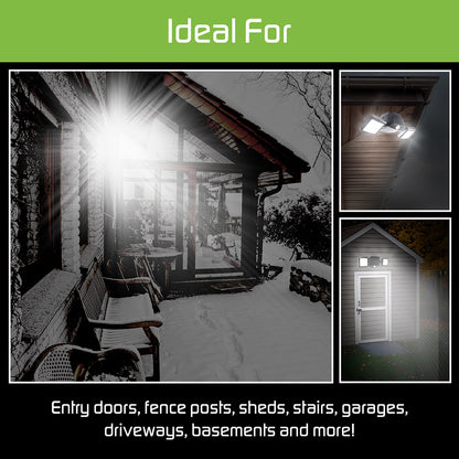 Energizer Outdoor Motion-Sensing LED Dual-Head Security Light, Black