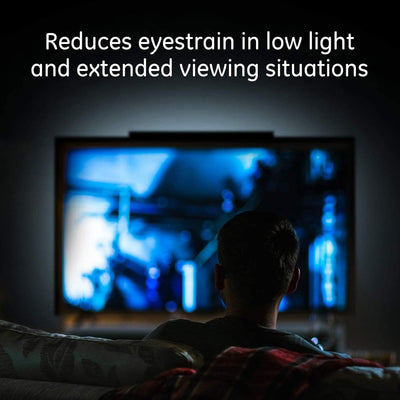 GE Enlighten HD Amplified Antenna with Bias LED Lighting, Black