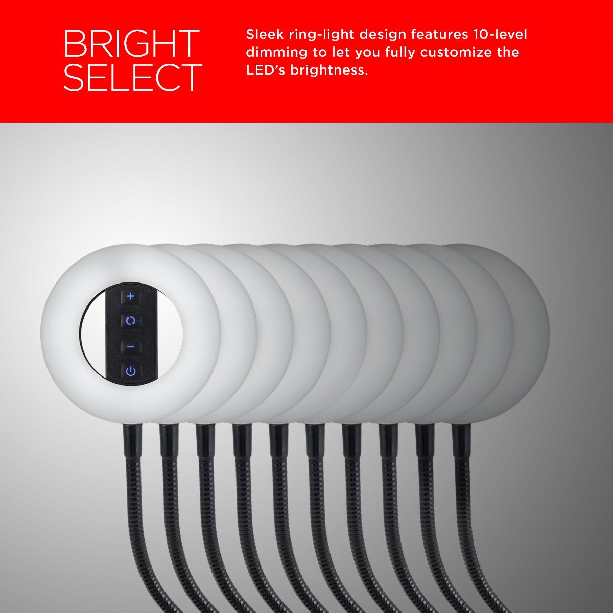 UltraPro USB LED Selfie Video Light, Black