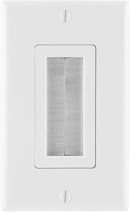 GE Single Brush Wall Plate, White