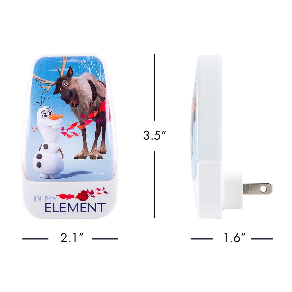 Disney Frozen II Light Sensing LED Night Light, White