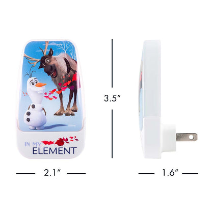 Disney Frozen II Light Sensing LED Night Light, White