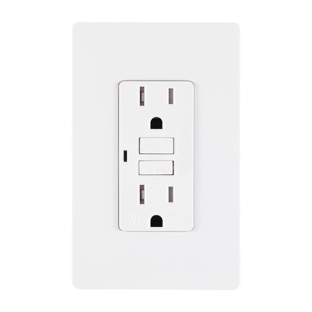 GE GFCI Tamper and Weather Resistant Receptacle , White
