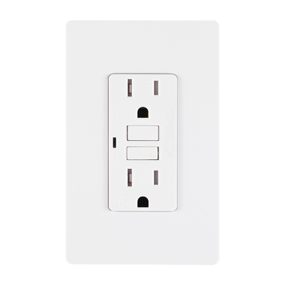 GE GFCI Tamper and Weather Resistant Receptacle , White