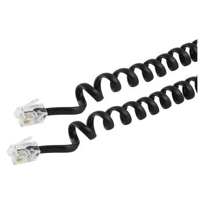 Power Gear 12 ft. Coiled Handset Cord, Black