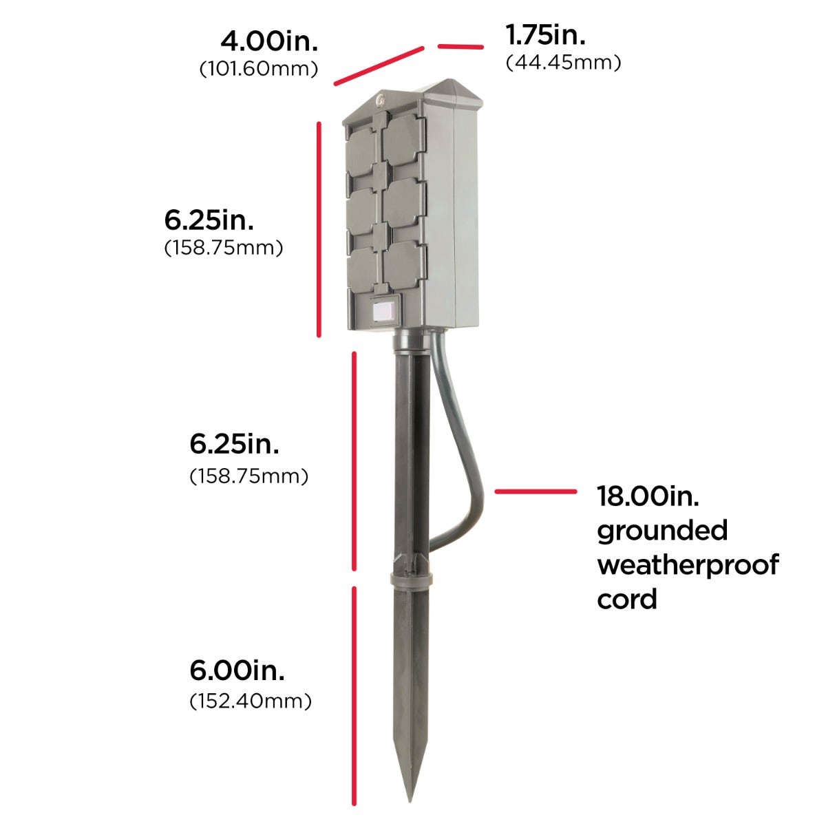 UltraPro Outdoor 6-Outlet Photocell Stake Timer