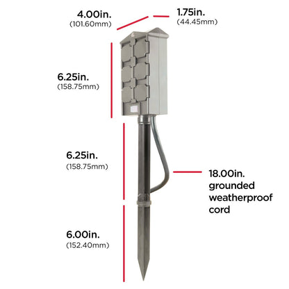 UltraPro Outdoor 6-Outlet Photocell Stake Timer