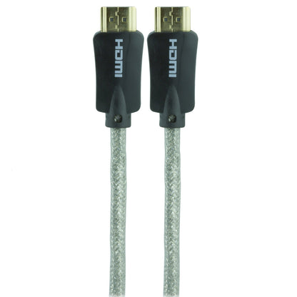GE Pro Premium 6 ft. HDMI Cable with Ethernet, Silver, 2 Pack