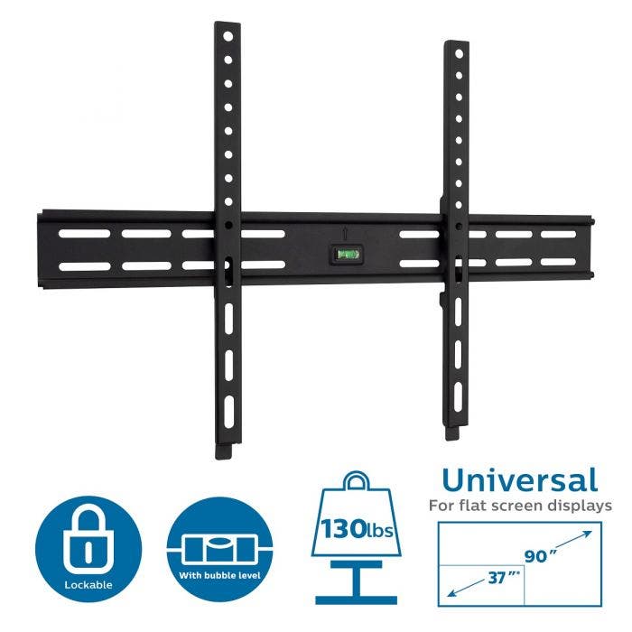 Philips Fixed TV Wall Mount, Up To 90in., Black