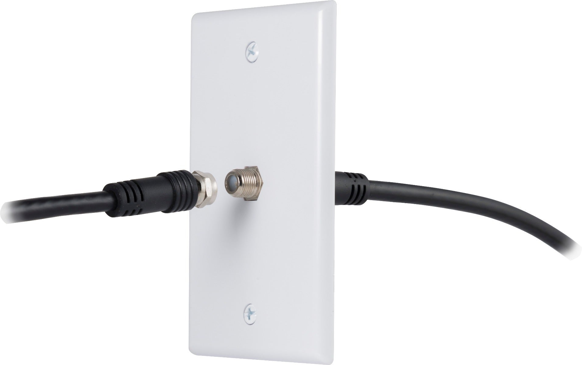 GE Coax Wall Plate, White