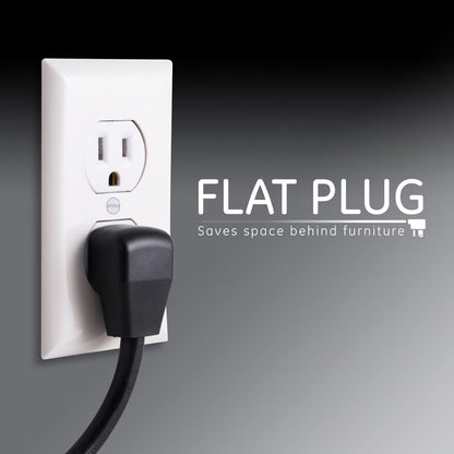 GE 8-Outlet 8ft. Surge Protector, Black