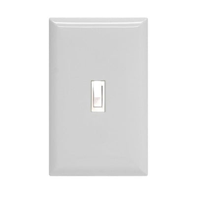 GE Grounding Single Pole Toggle Switch, White