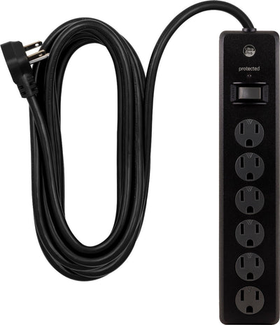 GE UltraPro 6-Outlet 20ft. Surge Protector, Black