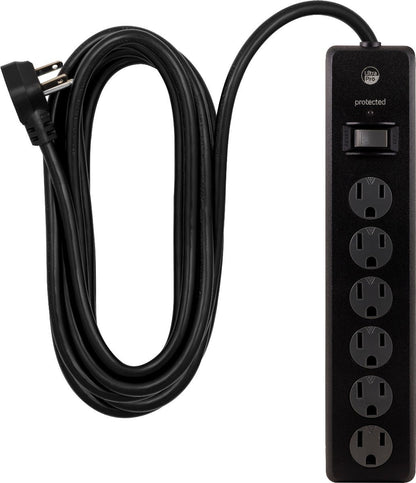 GE UltraPro 6-Outlet 20ft. Surge Protector, Black