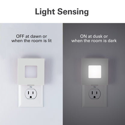 GE Mini Slimline Coverlite Light Sensing LED Night Light, White