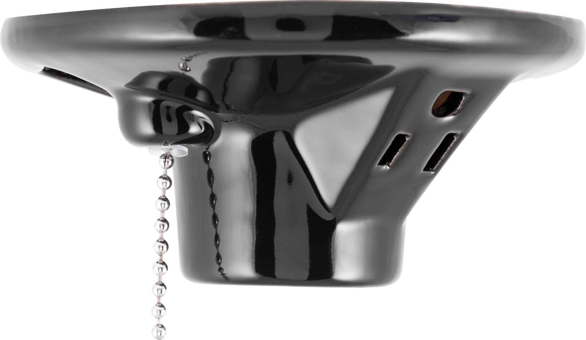 GE 1-Outlet Porcelain Lampholder with Pull Chain, Black
