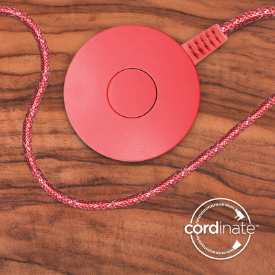 Cordinate Tabletop Switch with 6ft. Braided Cord, Coral