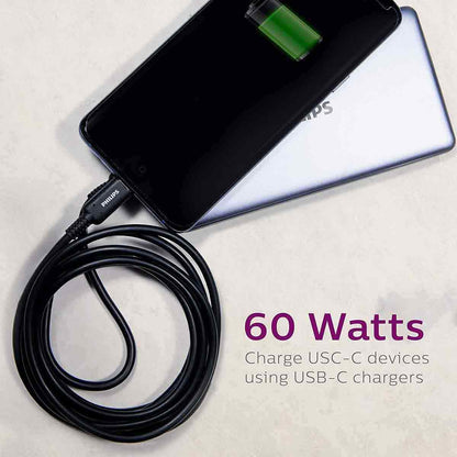 Philips 6ft. USB-C Charging Cable, Black