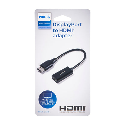 Philips DisplayPort to HDMI Adapter, Black