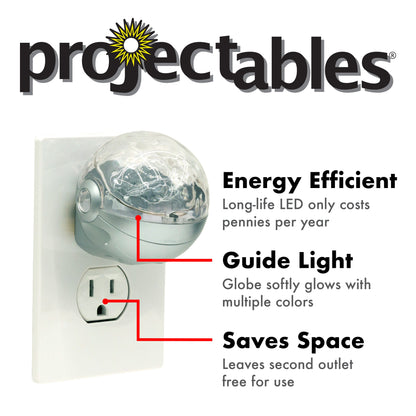 Projectables Space Nebula Light Sensing LED Night Light, Silver