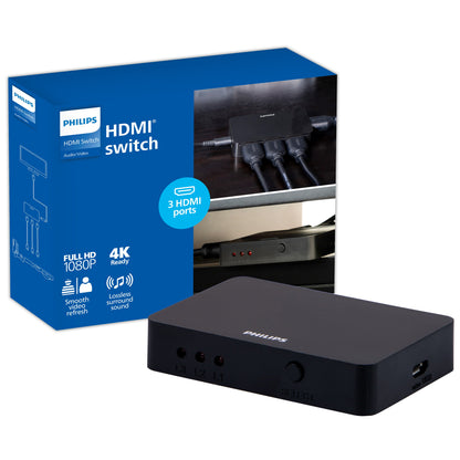 Philips 3-Device HDMI Switch, Black