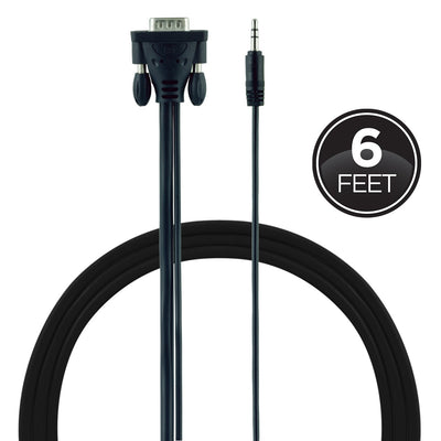 GE 6ft. VGA/SVGA Cable, Black