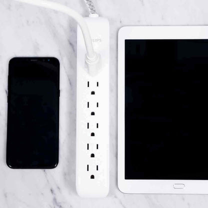 Philips 6-Outlet 4ft. Surge Protector, White