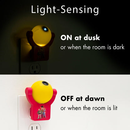 Projectables Disney Pixar Toy Story 4 Light Sensing LED Night Light, Red