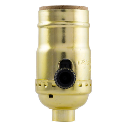 Power Gear 3-Way Lamp Socket, Brass