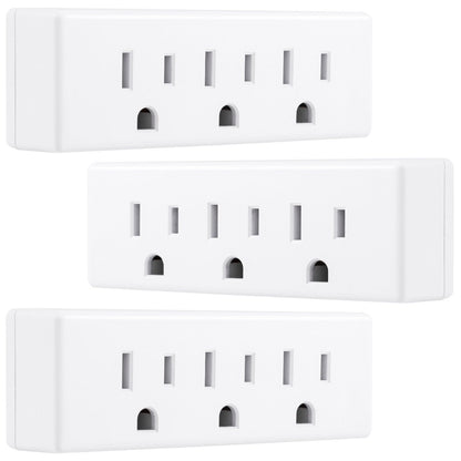 GE UltraPro 3-Outlet Wall Tap, 3 Pack, White
