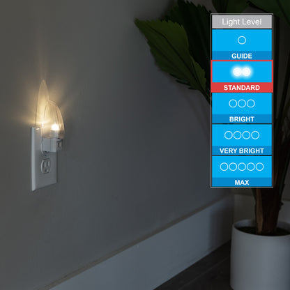 Lights By Night Manual On/Off LED Night Light, White