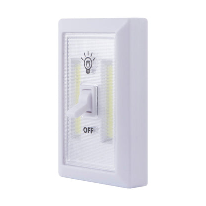 Lights by Night Battery Operated Manual On/Off LED Night Light Switch, White