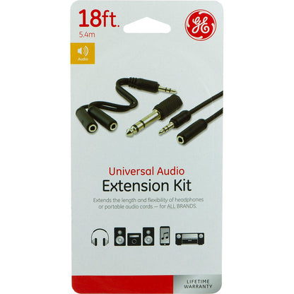 GE 18 ft. Universal Audio Extension Kit, Black