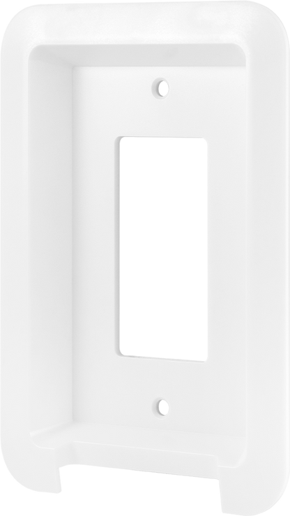 Cordinate Cord-Wrap Single Rocker Light Switch Wall Plate, White