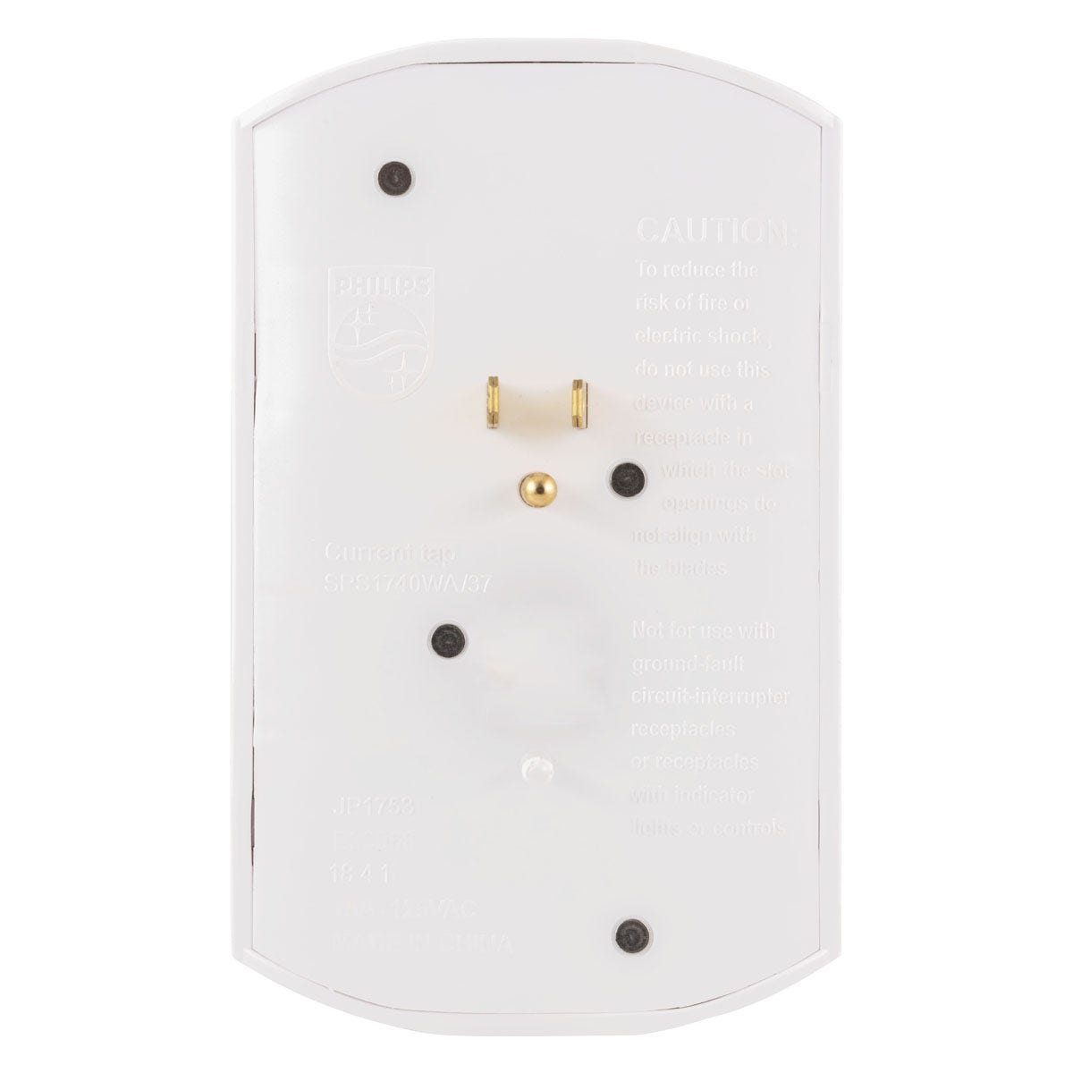 Philips 6-Outlet Wall Tap, White