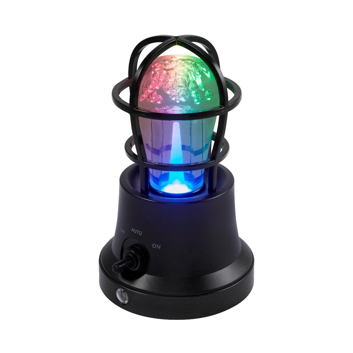 GE Vintage Cage Frame Color Changing Light Sensing LED Night Light, Black