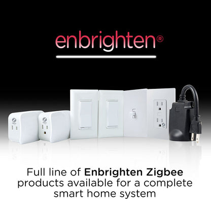Enbrighten Zigbee Plug-In Smart Switch with Dual Controlled Outlets, White