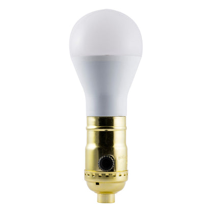 Power Gear 3-Way Lamp Socket, Brass