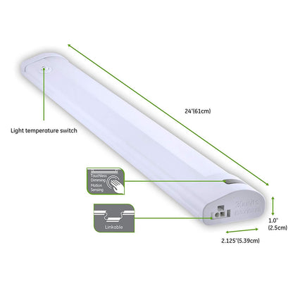 GE 24in. Plug-In Motion-Sensing LED Under Cabinet Light Fixture, White