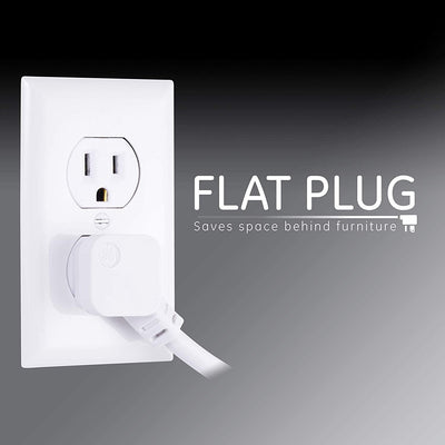 GE 6-Outlet 4ft. Surge Protector with Twist-to-Close Safety Covers, White