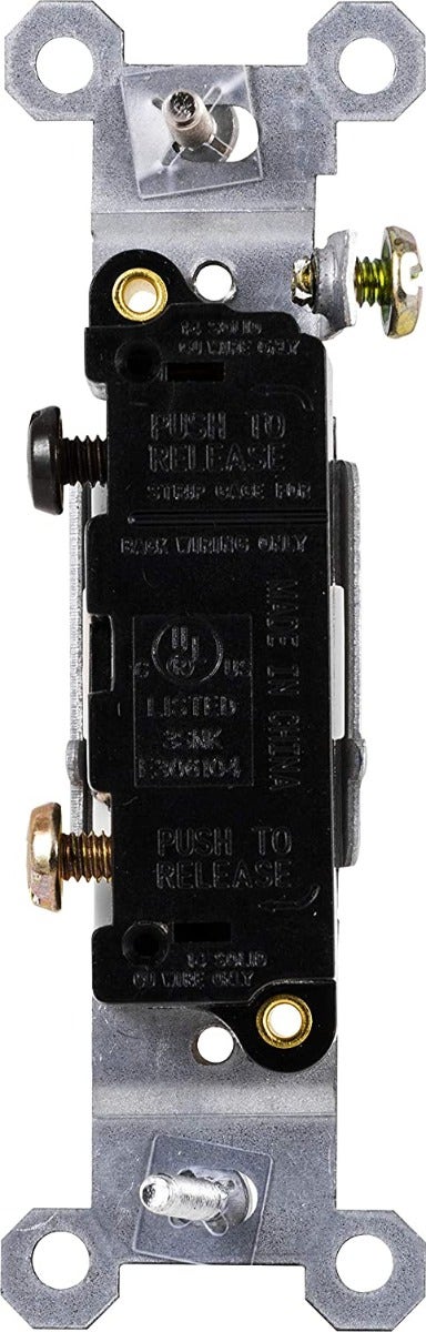 GE Grounding Toggle Switch, White, 5 Pack