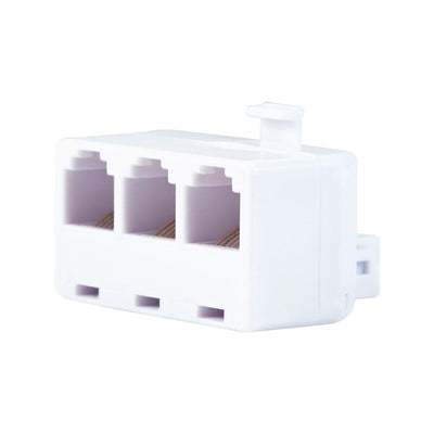 Power Gear 6-Wire White Triplex Adapter