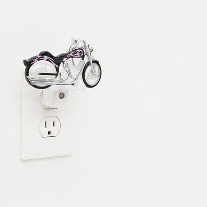 GE Motorcycle Light Sensing LED Night Light, White