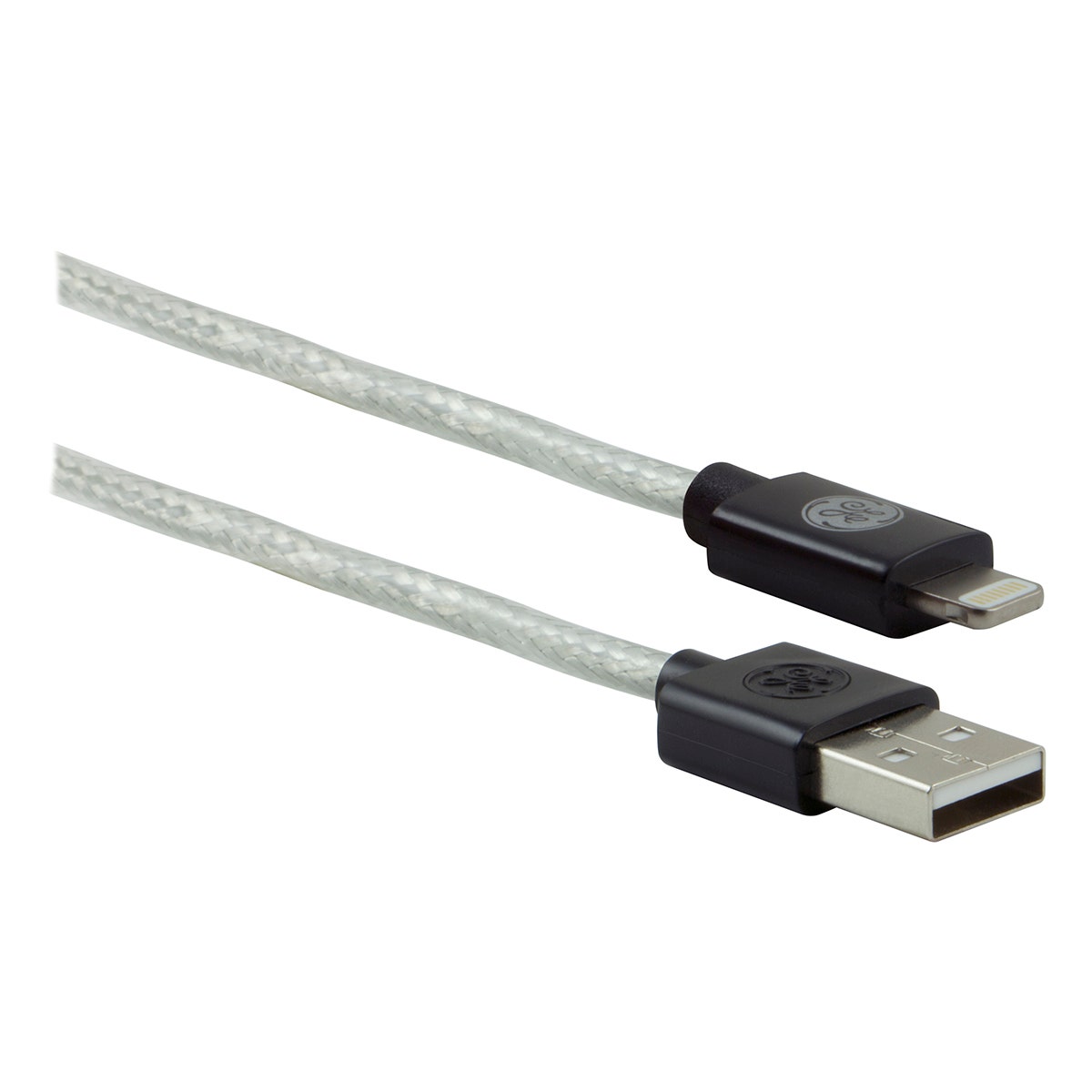 GE 1ft. USB-A Lightning Charging Cable, Silver