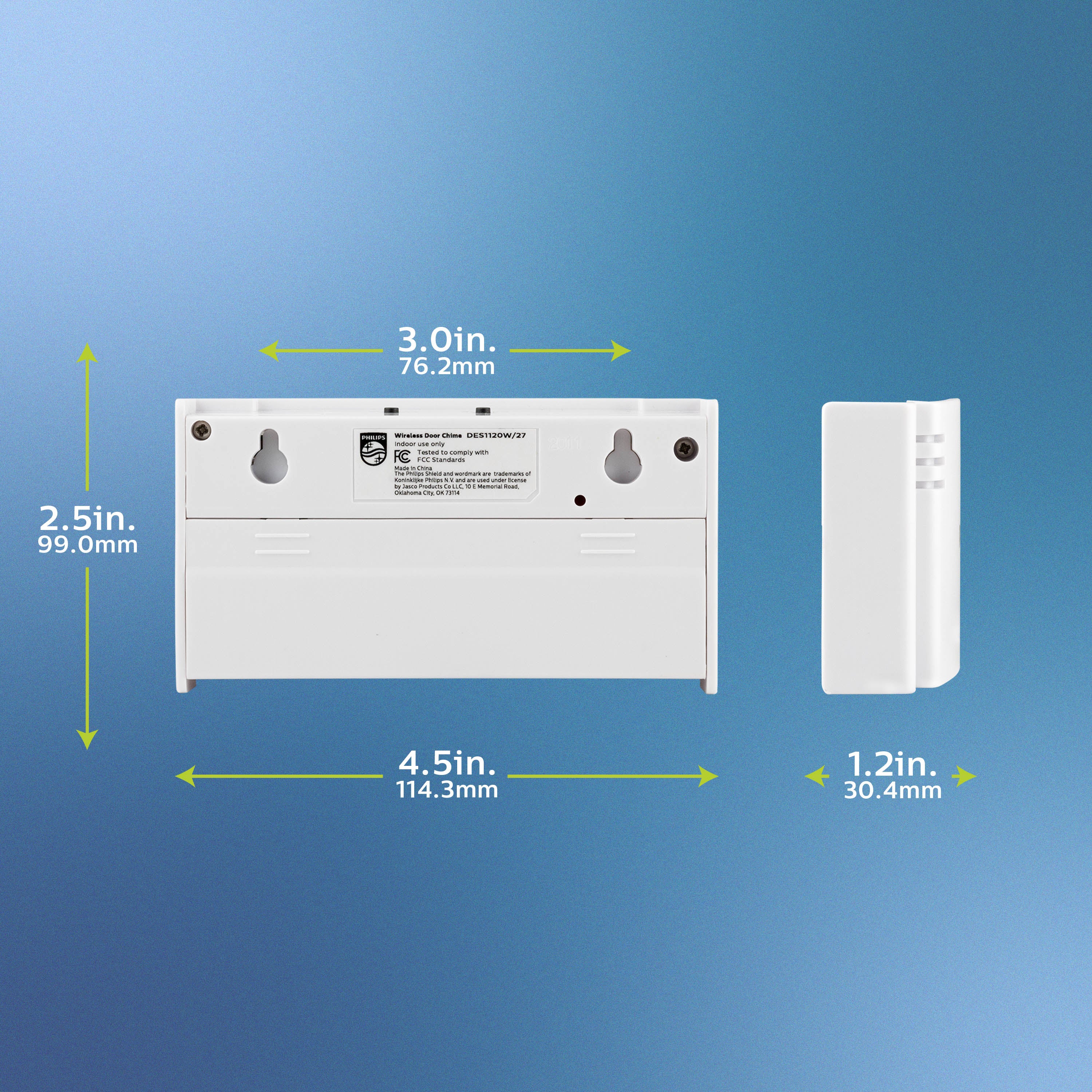 Philips Battery-Operated 2-Melody Doorbell Kit, White