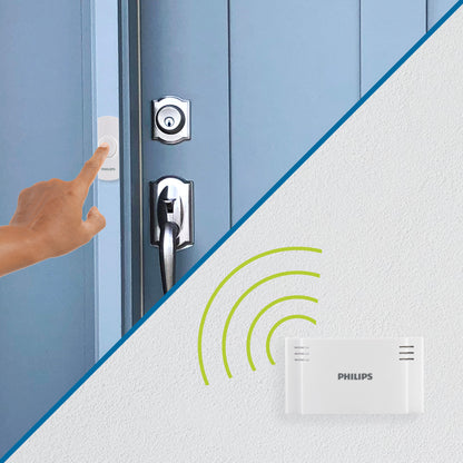 Philips Battery-Operated 2-Melody Doorbell Kit, White
